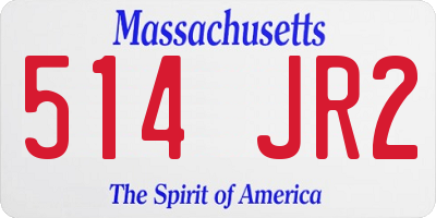 MA license plate 514JR2