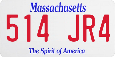MA license plate 514JR4
