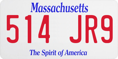 MA license plate 514JR9