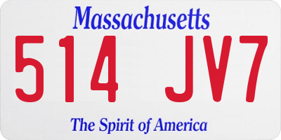 MA license plate 514JV7