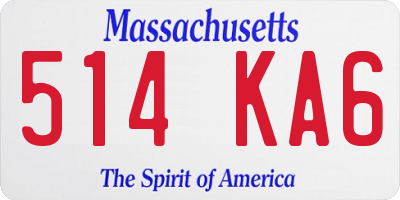 MA license plate 514KA6