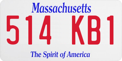 MA license plate 514KB1