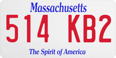MA license plate 514KB2