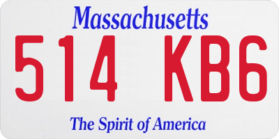 MA license plate 514KB6