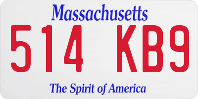 MA license plate 514KB9