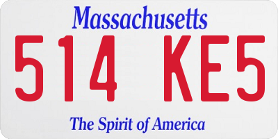 MA license plate 514KE5