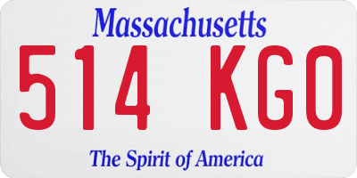 MA license plate 514KG0
