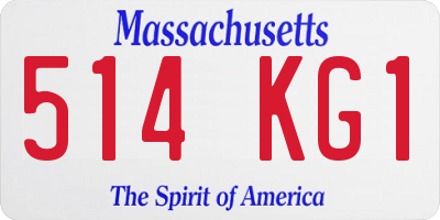 MA license plate 514KG1