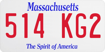 MA license plate 514KG2