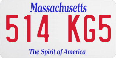 MA license plate 514KG5