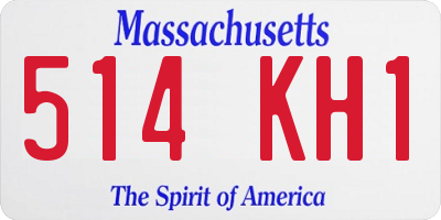MA license plate 514KH1