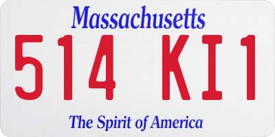 MA license plate 514KI1