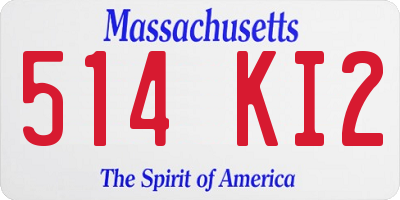 MA license plate 514KI2