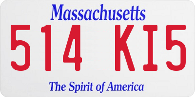 MA license plate 514KI5