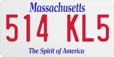 MA license plate 514KL5