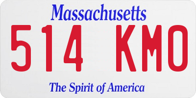 MA license plate 514KM0