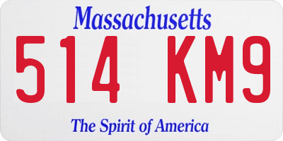 MA license plate 514KM9