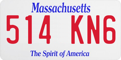 MA license plate 514KN6