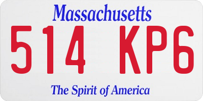 MA license plate 514KP6