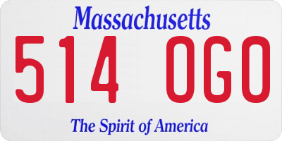 MA license plate 514OG0