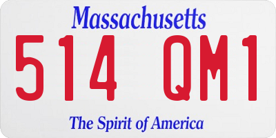 MA license plate 514QM1