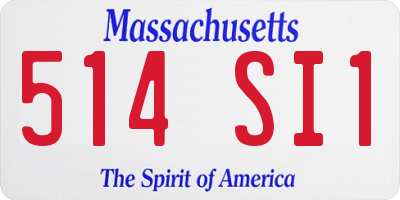 MA license plate 514SI1