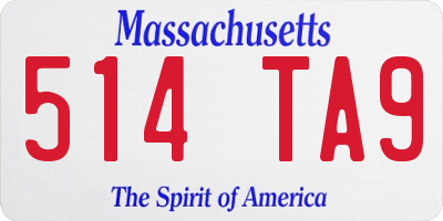 MA license plate 514TA9