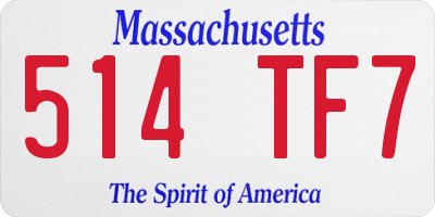 MA license plate 514TF7
