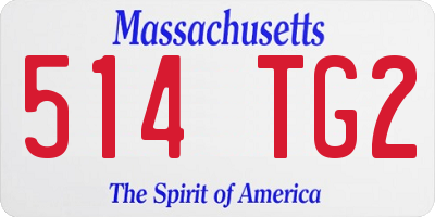 MA license plate 514TG2