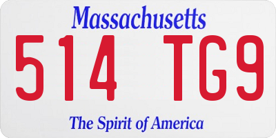 MA license plate 514TG9