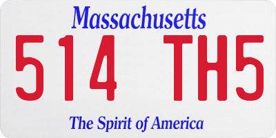MA license plate 514TH5