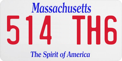 MA license plate 514TH6
