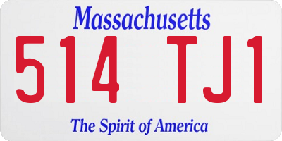 MA license plate 514TJ1