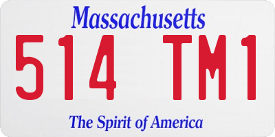 MA license plate 514TM1