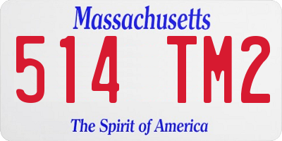 MA license plate 514TM2