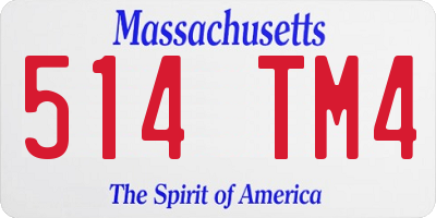 MA license plate 514TM4