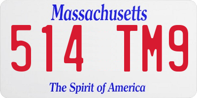 MA license plate 514TM9