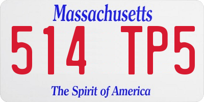 MA license plate 514TP5