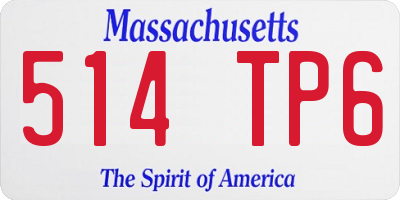 MA license plate 514TP6