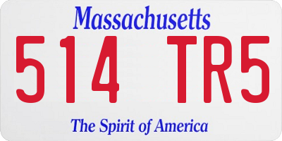 MA license plate 514TR5
