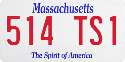 MA license plate 514TS1