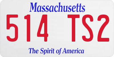 MA license plate 514TS2