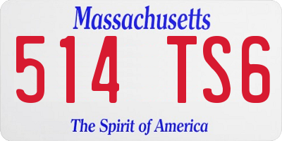 MA license plate 514TS6