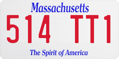 MA license plate 514TT1