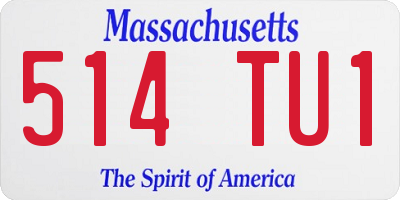 MA license plate 514TU1