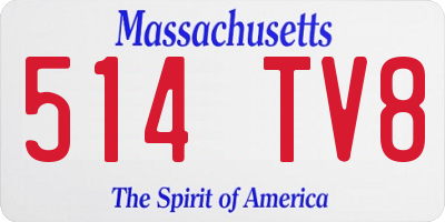 MA license plate 514TV8