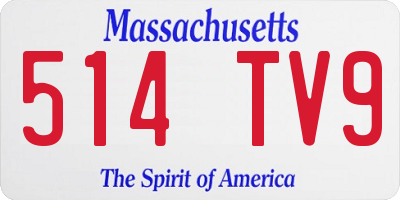 MA license plate 514TV9