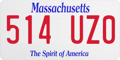 MA license plate 514UZ0