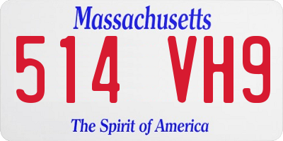 MA license plate 514VH9