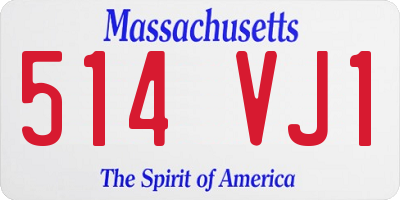 MA license plate 514VJ1